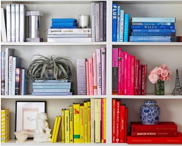 organized book shelf